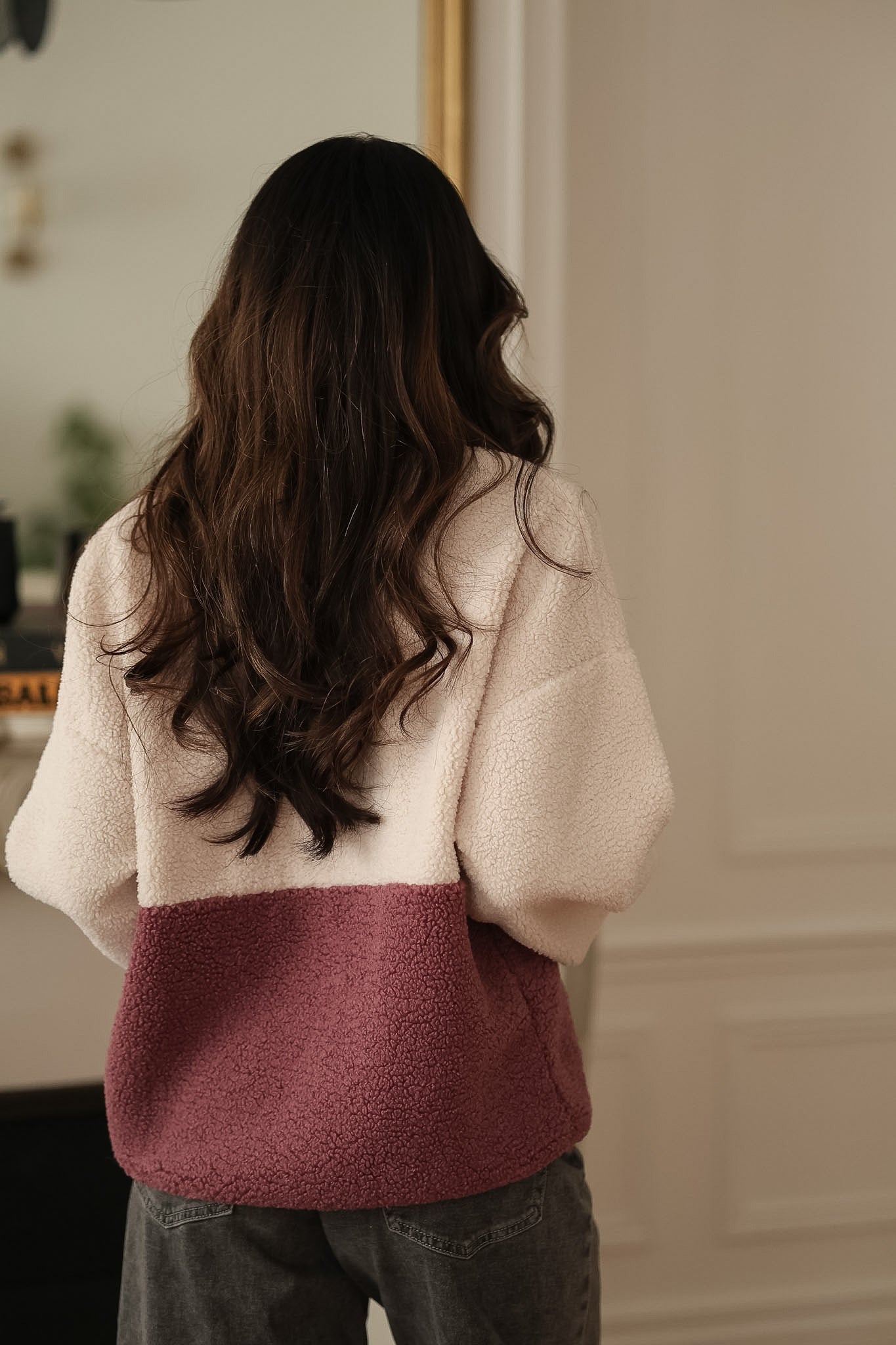 Polaire Alix bi-couleur rose