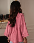 Chemise Callas rose en jean
