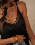 Caraco Liora noir satiné en dentelle (vue 3)