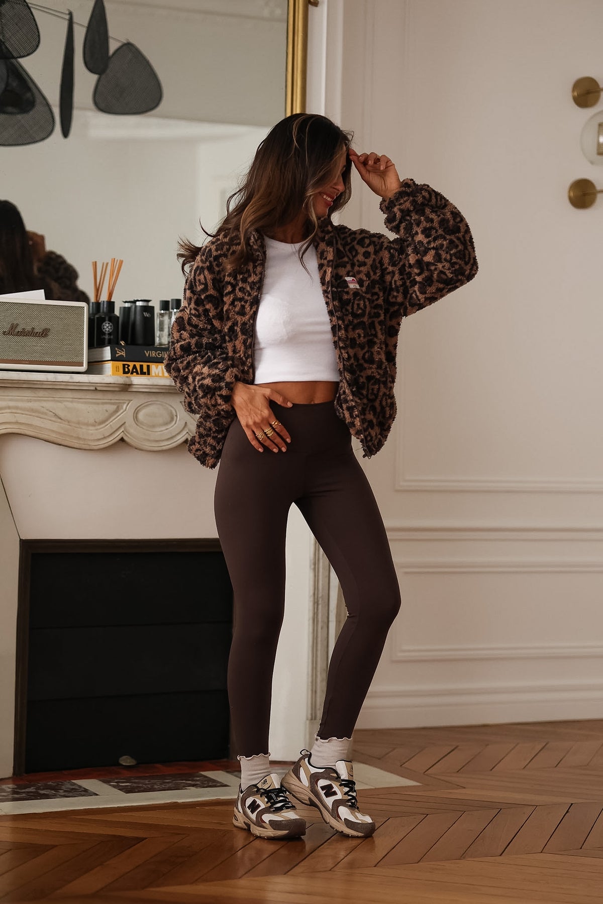 Veste polaire Johane léopard