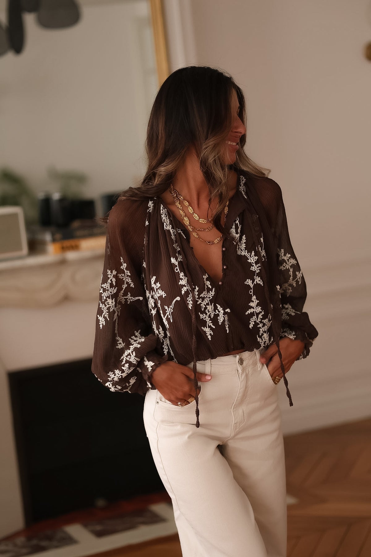 Blouse Anita choco