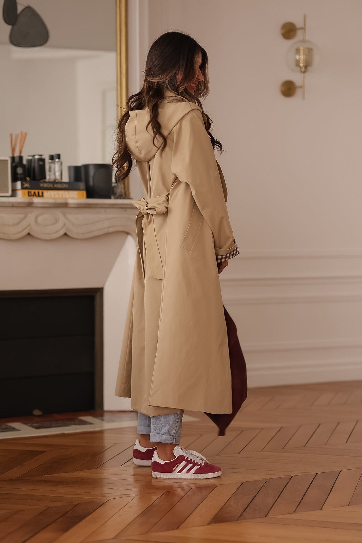 Trench long Sixtine beige