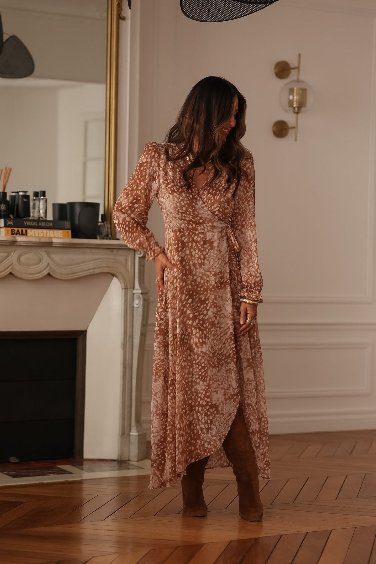 Robe longue Elva camel