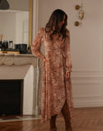 Robe longue Elva camel