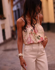 Top Naha à fleurs