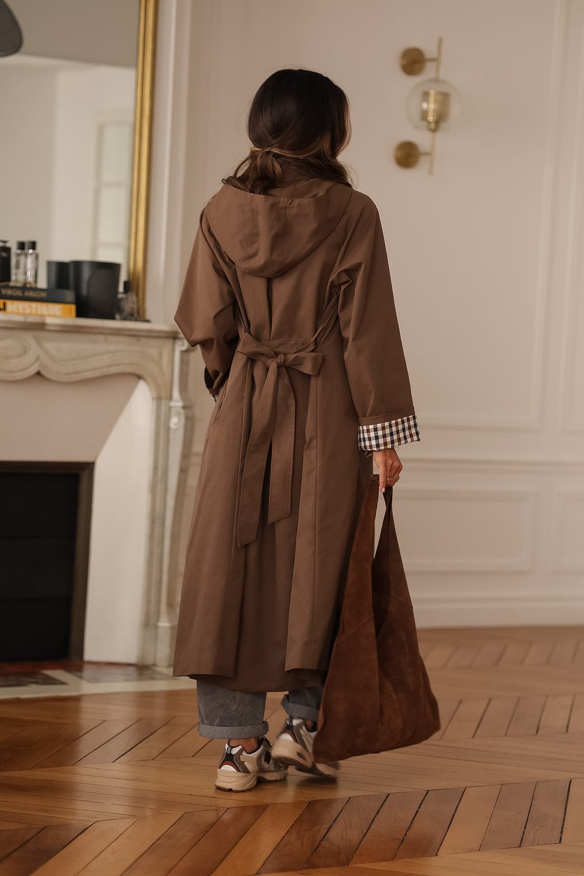 Trench long Sixtine marron