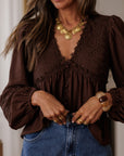 Blouse Laya marron