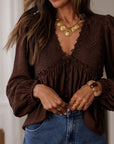 Blouse Laya marron