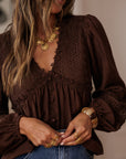 Blouse Laya marron