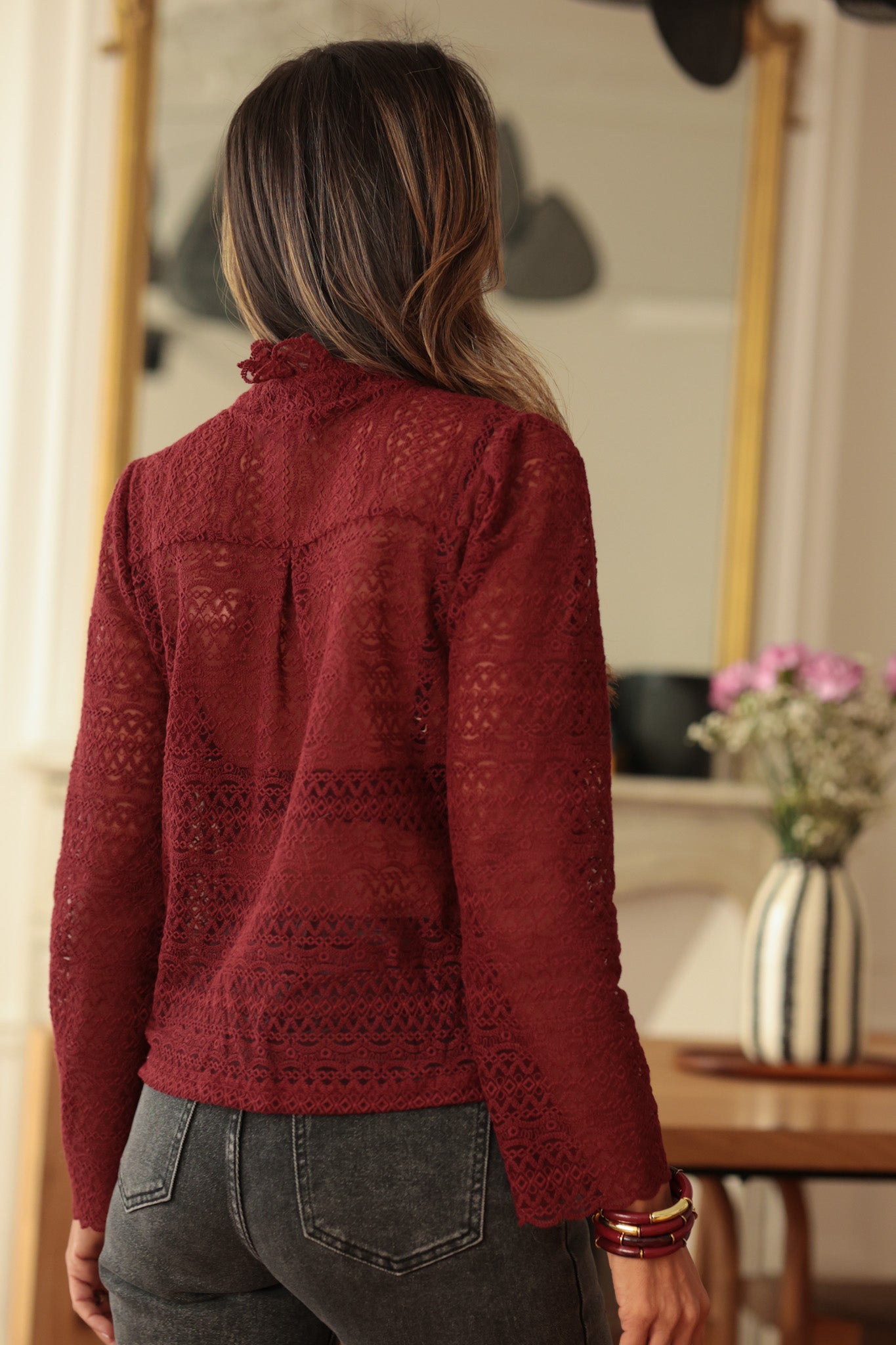Blouse Margot bordeaux
