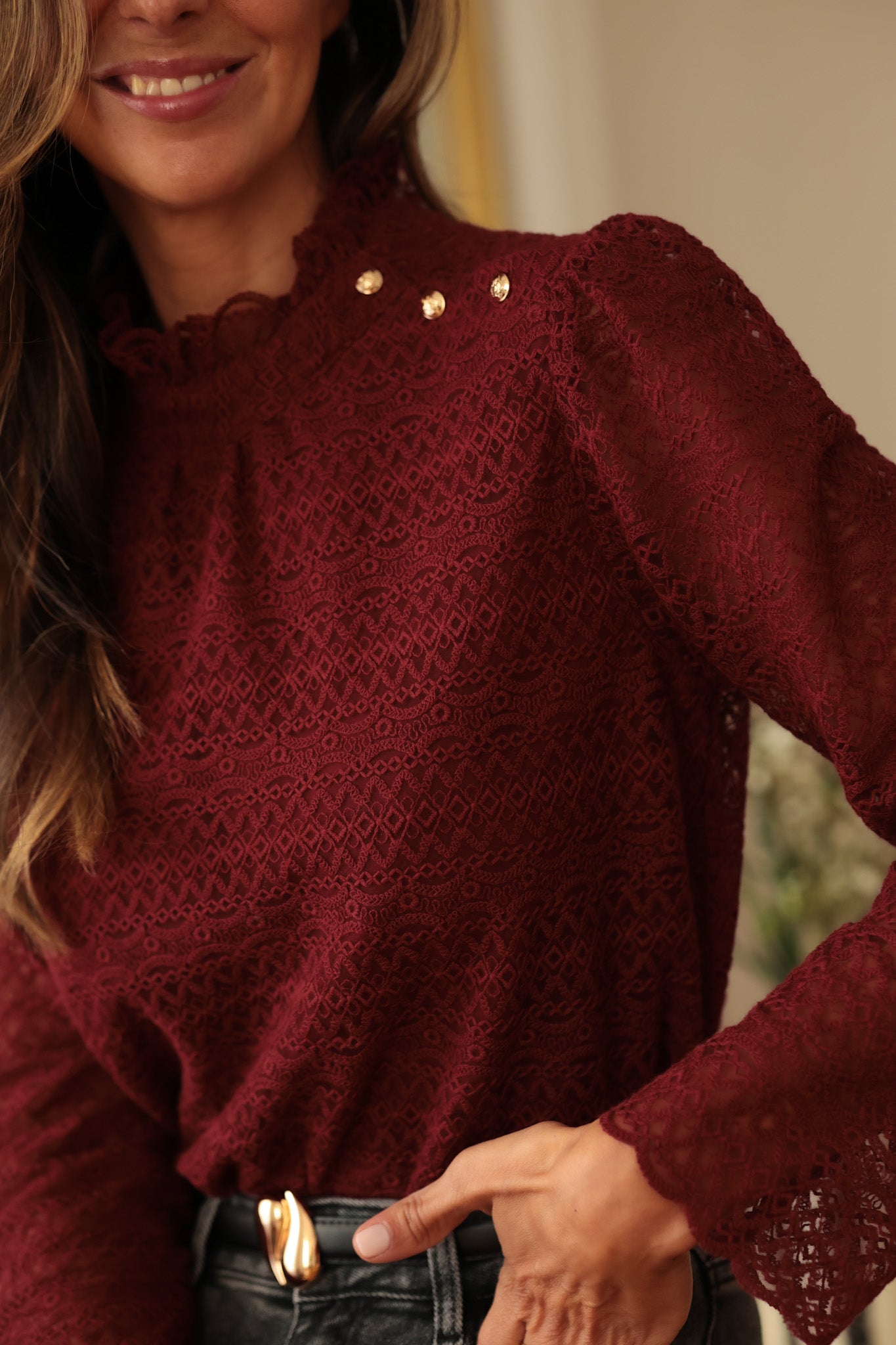 Blouse Margot bordeaux