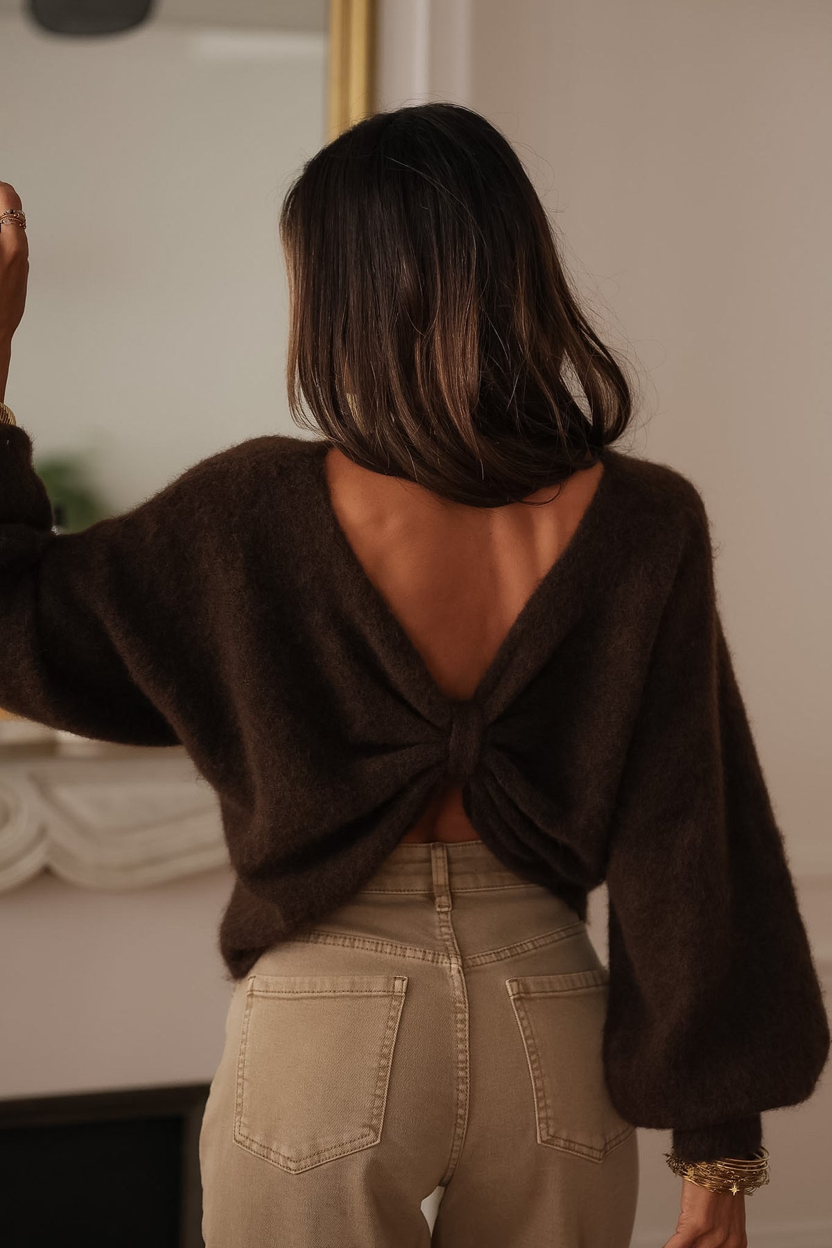 Pull Oria marron