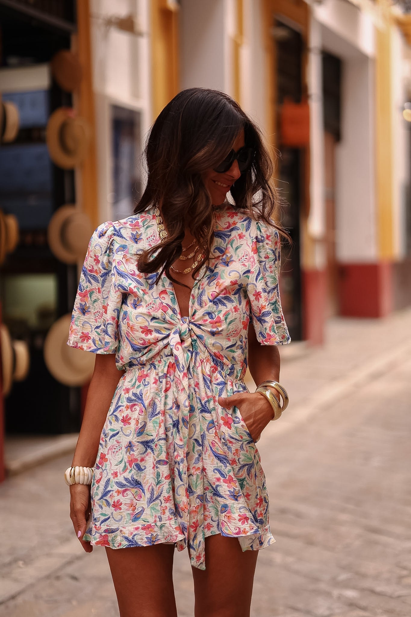 Combi-short Kate bleue