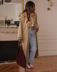 Trench long Sixtine beige