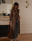 Trench long Sixtine marron