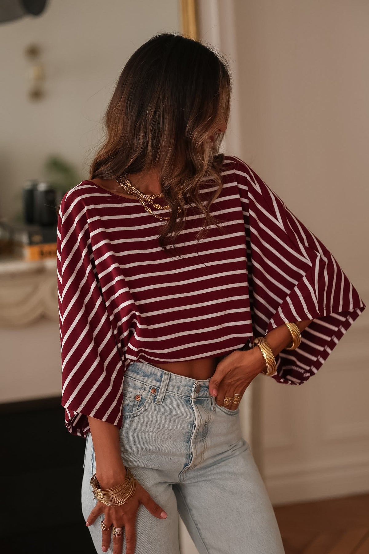 Tee-shirt Nell bordeaux