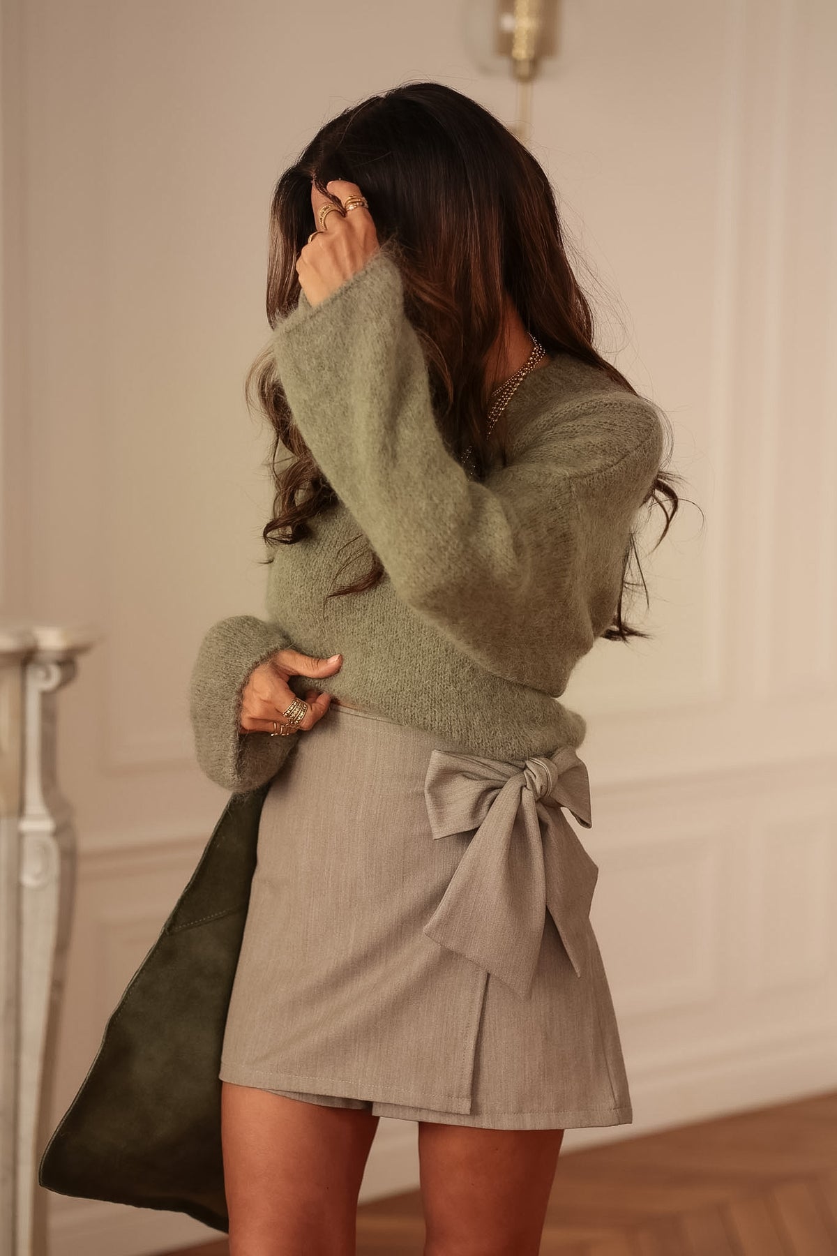 Jupe-short Gigi taupe