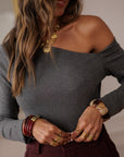 Top Adèle gris