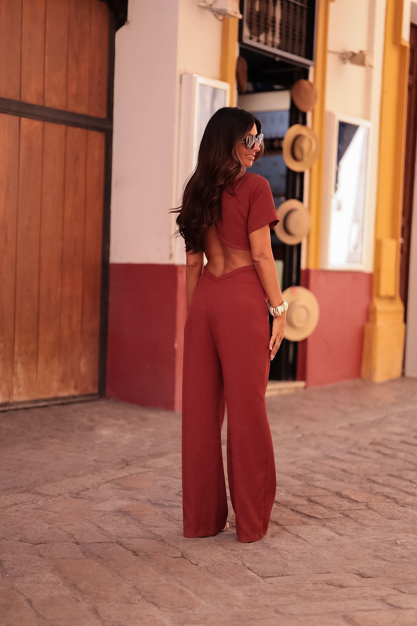 Combi-pantalon Ysé terracotta