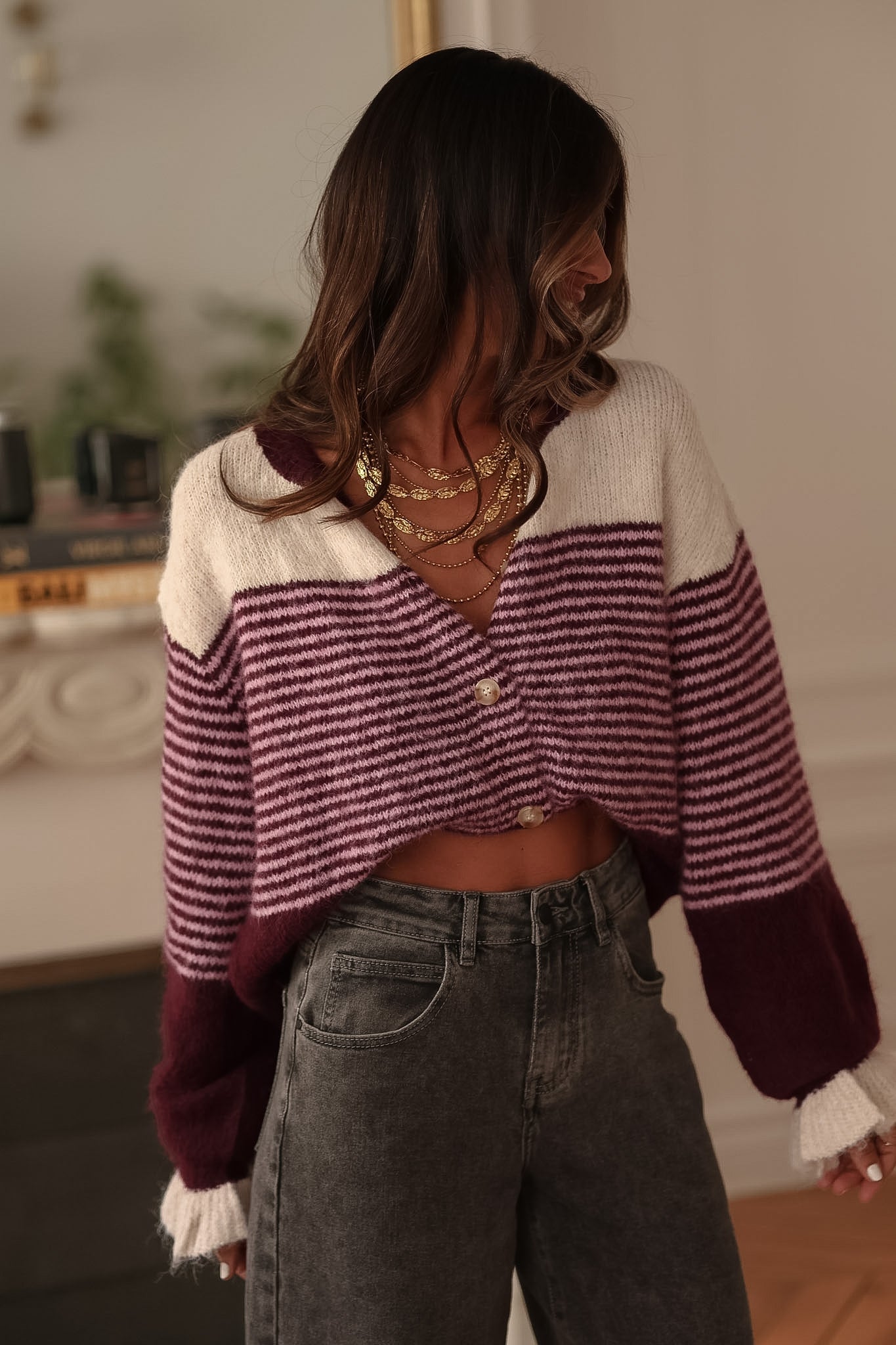 Gilet Wendy aubergine