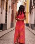 Robe Laly rose et orange