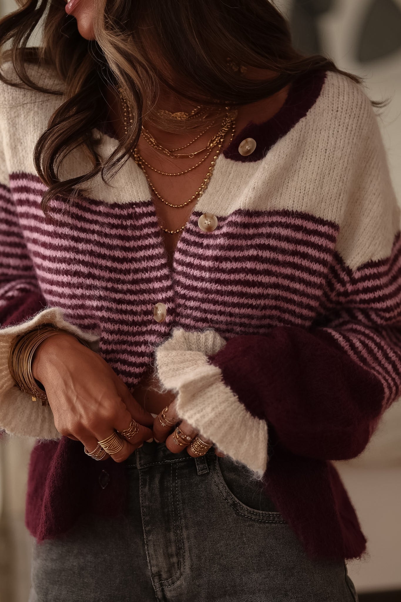 Gilet Wendy aubergine