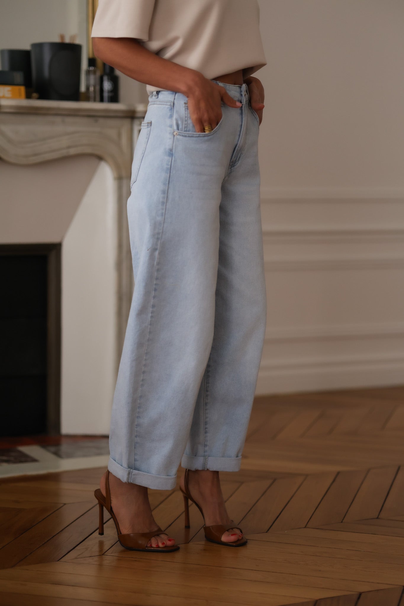 Jean balloon Riven bleu