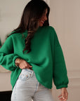Sweat femme vert Matcha latte col rond (vue 5)