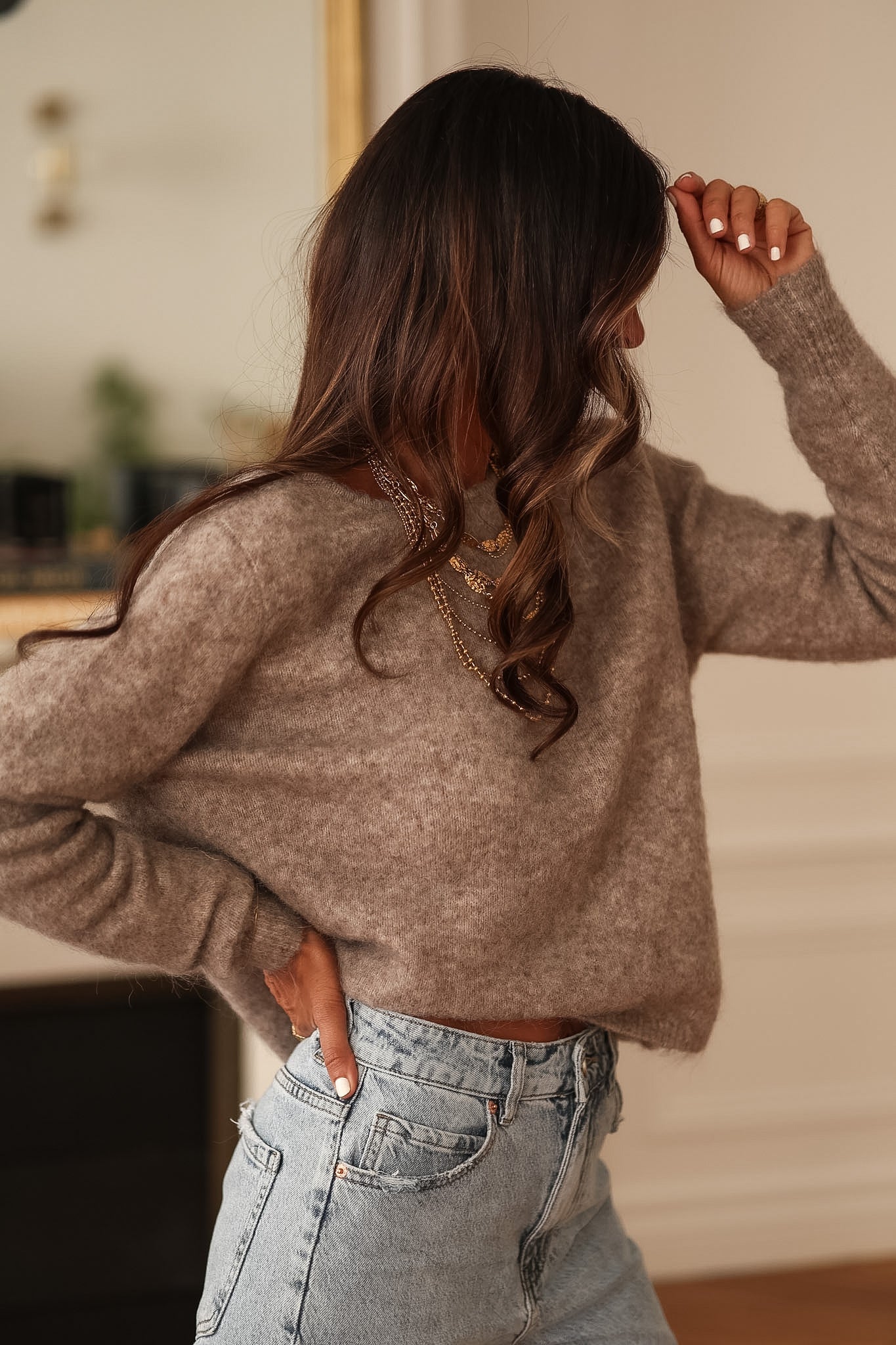 Pull Cameron taupe