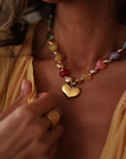 Collier ras de cou Amour avec pendentif cœur (vue 2)