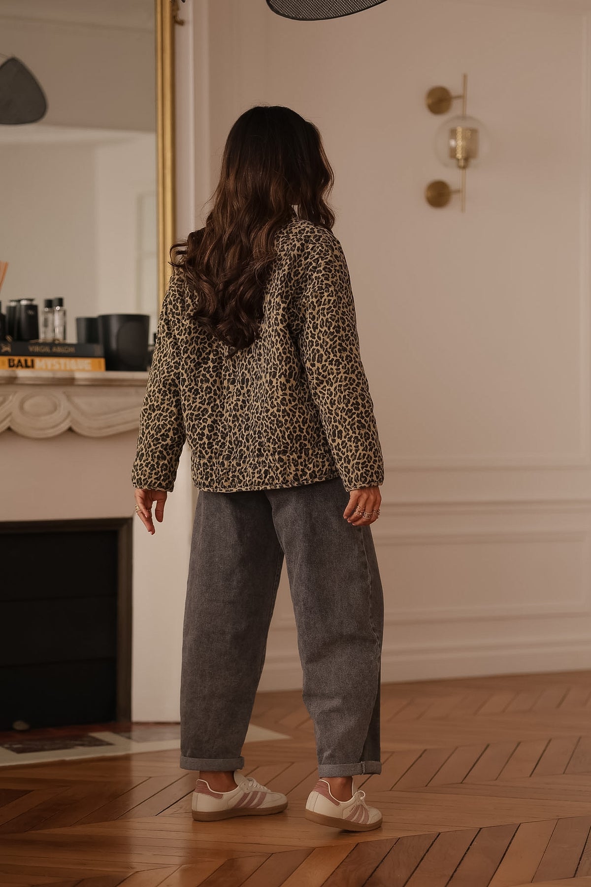 Veste Nélie matelassée leopard