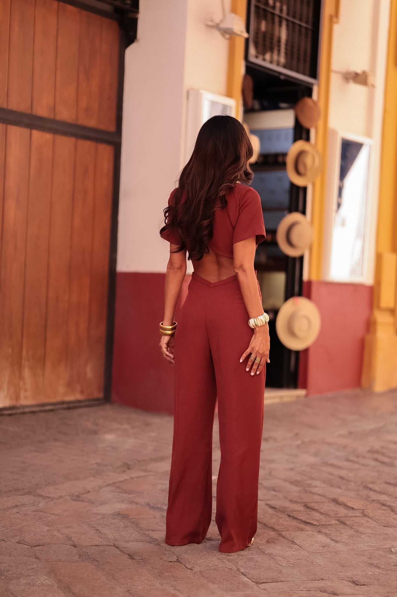 Combi-pantalon Ysé terracotta