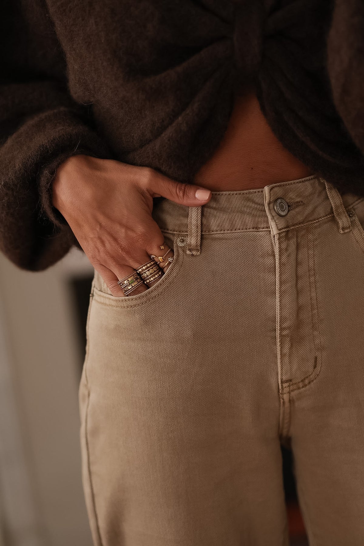 Jean Octave beige foncé