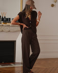 Gilet sans manches Noa marron