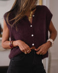 Gilet sans manches Noa prune