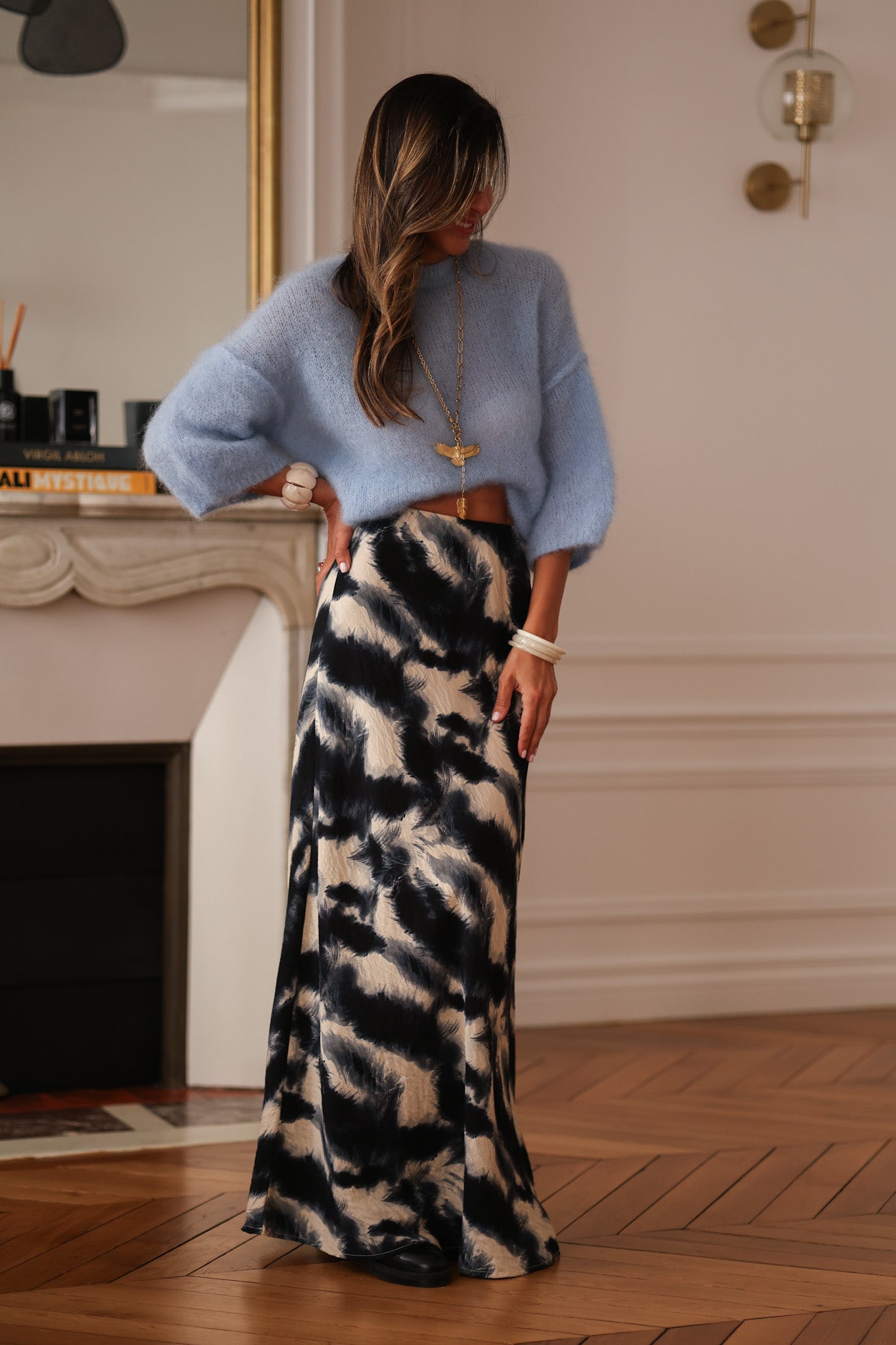 Jupe Célestine bleue