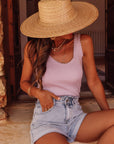 Top Palmyre parme lurex