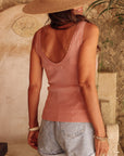 Top Palmyre terracotta rosé lurex