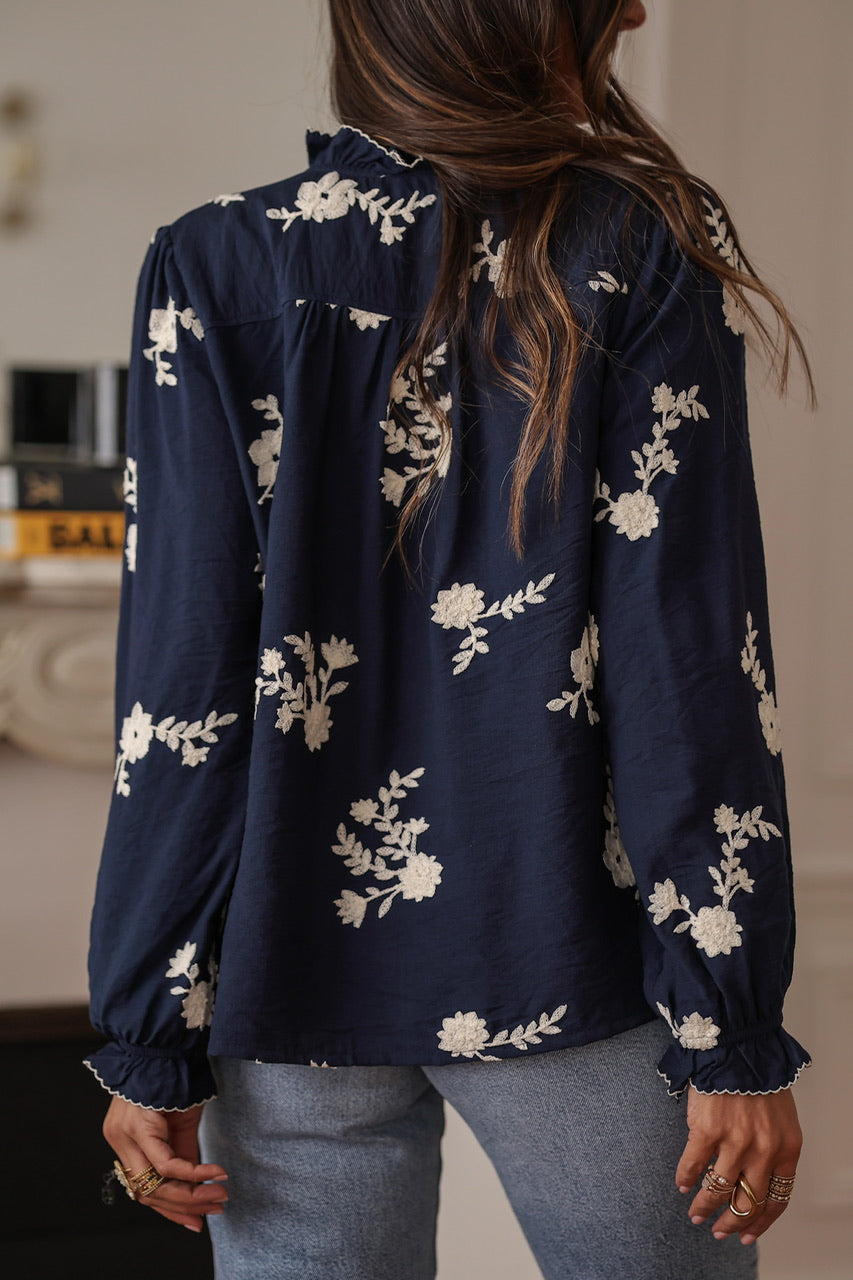 Blouse Ava bleu marine