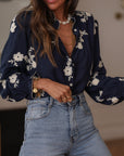 Blouse Ava bleu marine