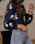 Blouse Ava bleu marine