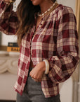 Blouse Célia à carreaux