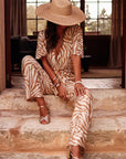 Combi pantalon Justine zébrée