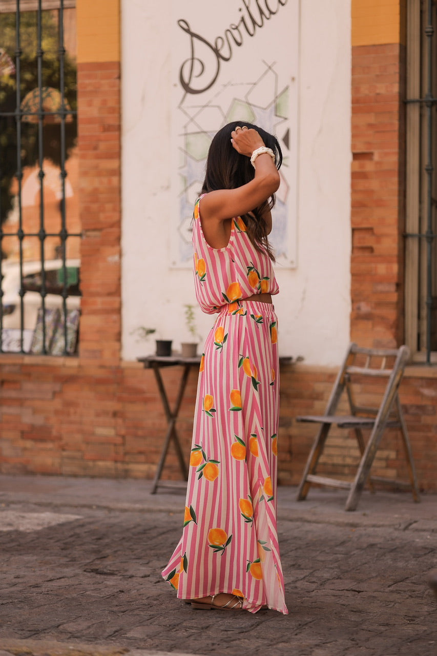 Ensemble Gabriela rose citron