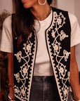 Veste billy noire brodée