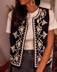 Veste billy noire brodée