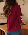 Blouse Monica brodée Burgundy