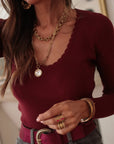 Pull Palmyre bordeaux