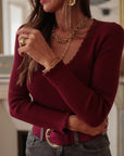 Pull Palmyre bordeaux