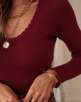 Pull Palmyre bordeaux